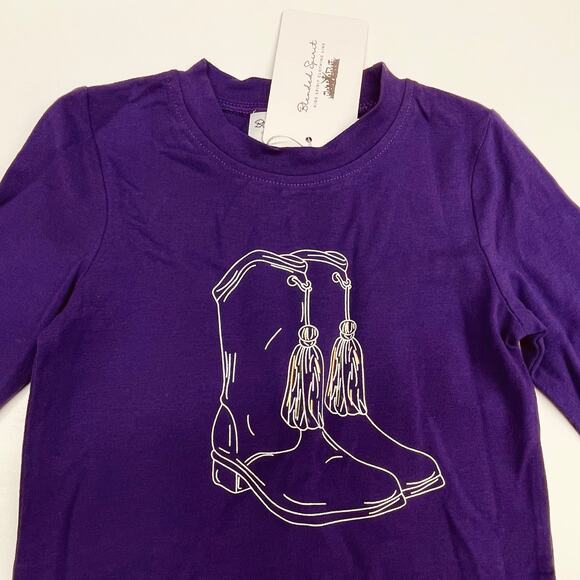 NWT Blended Spirit 24M Mardi Gras Boots Tee - Picture 3 of 3